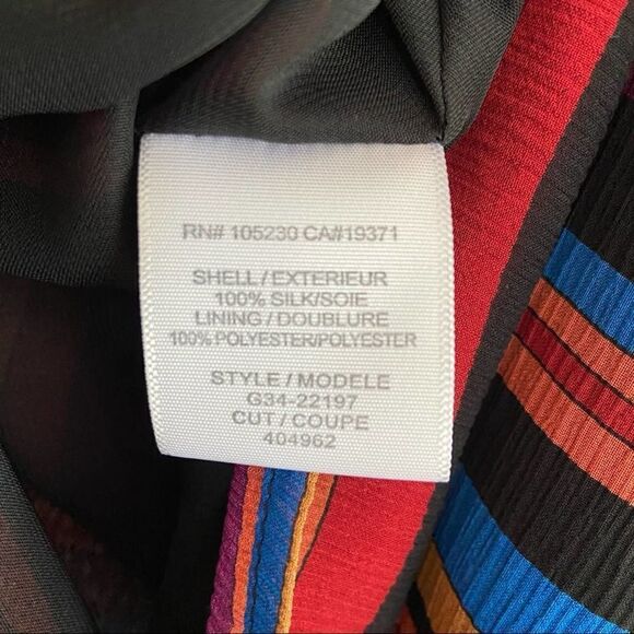 JOIE Multi-colored Striped Silk Tank Top XS - Picture 5 of 5